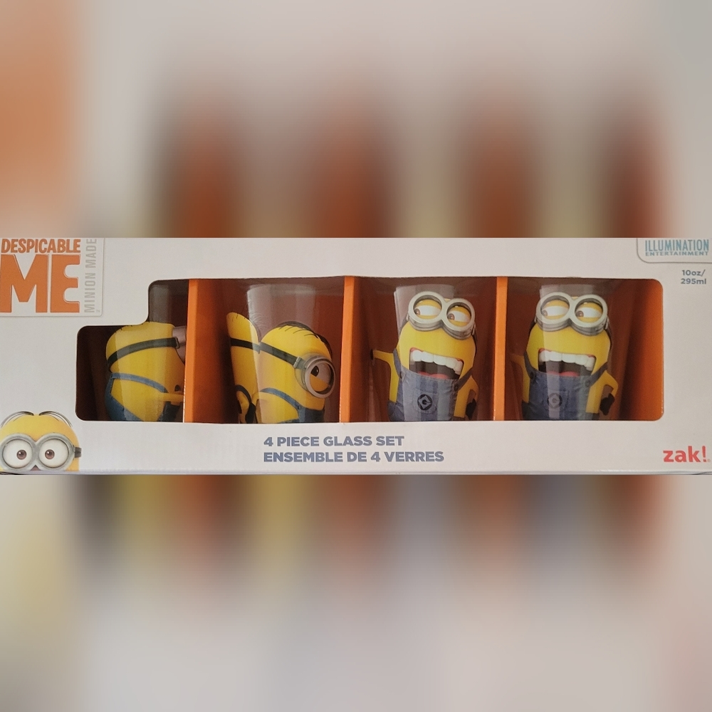 Minion Glasses 4pk